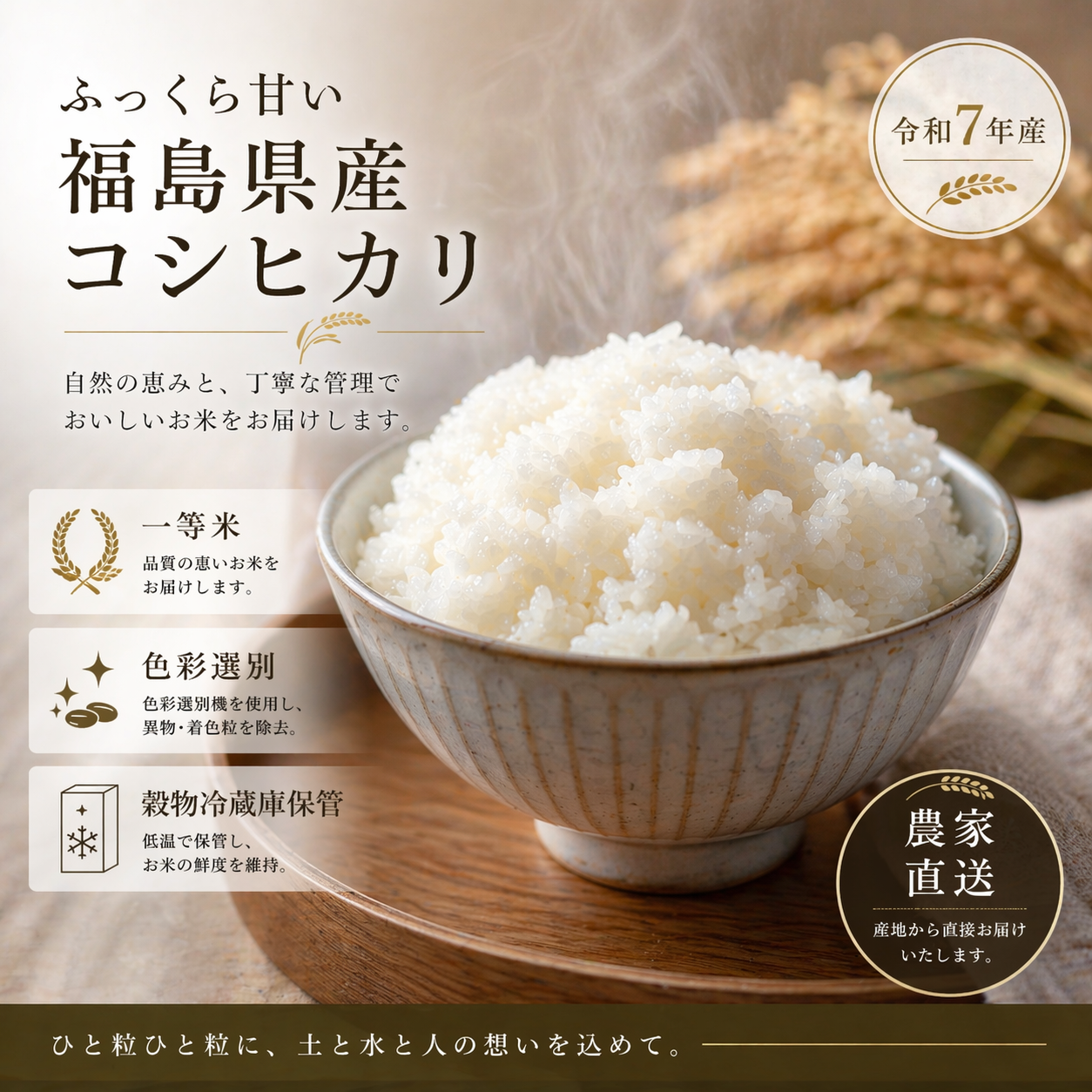 福島県産コシヒカリ 精米